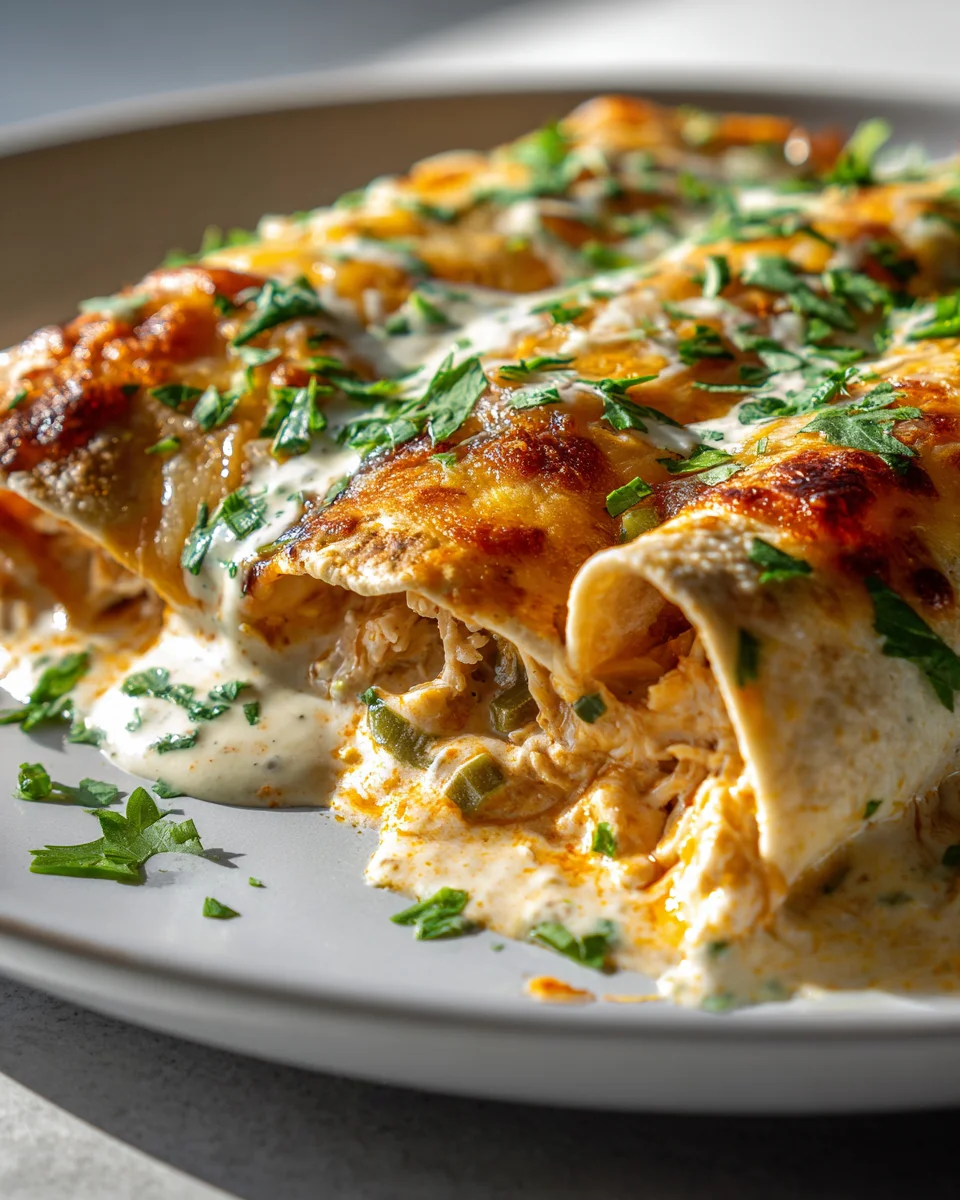Slow Cooker Jalapeño Popper Cheesy Chicken Enchiladas Rezept