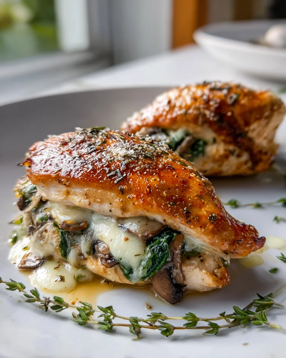 Gesunde mit Pilzen gefüllte Hähnchenbrust – Lecker & Nahrhaft!