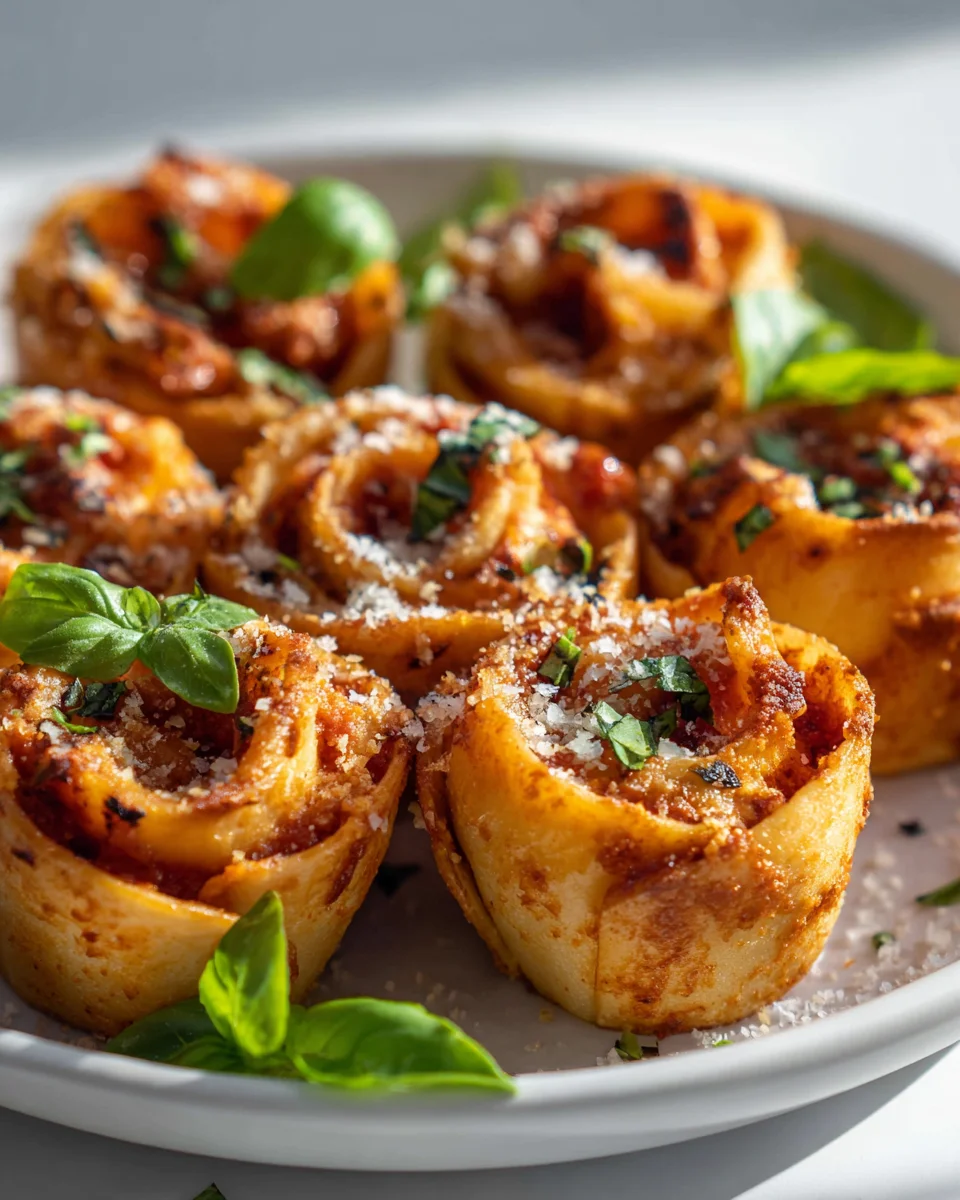 Cremige Tomaten-Knoblauch-Pasta-Bites aus der Heißluftfritteuse