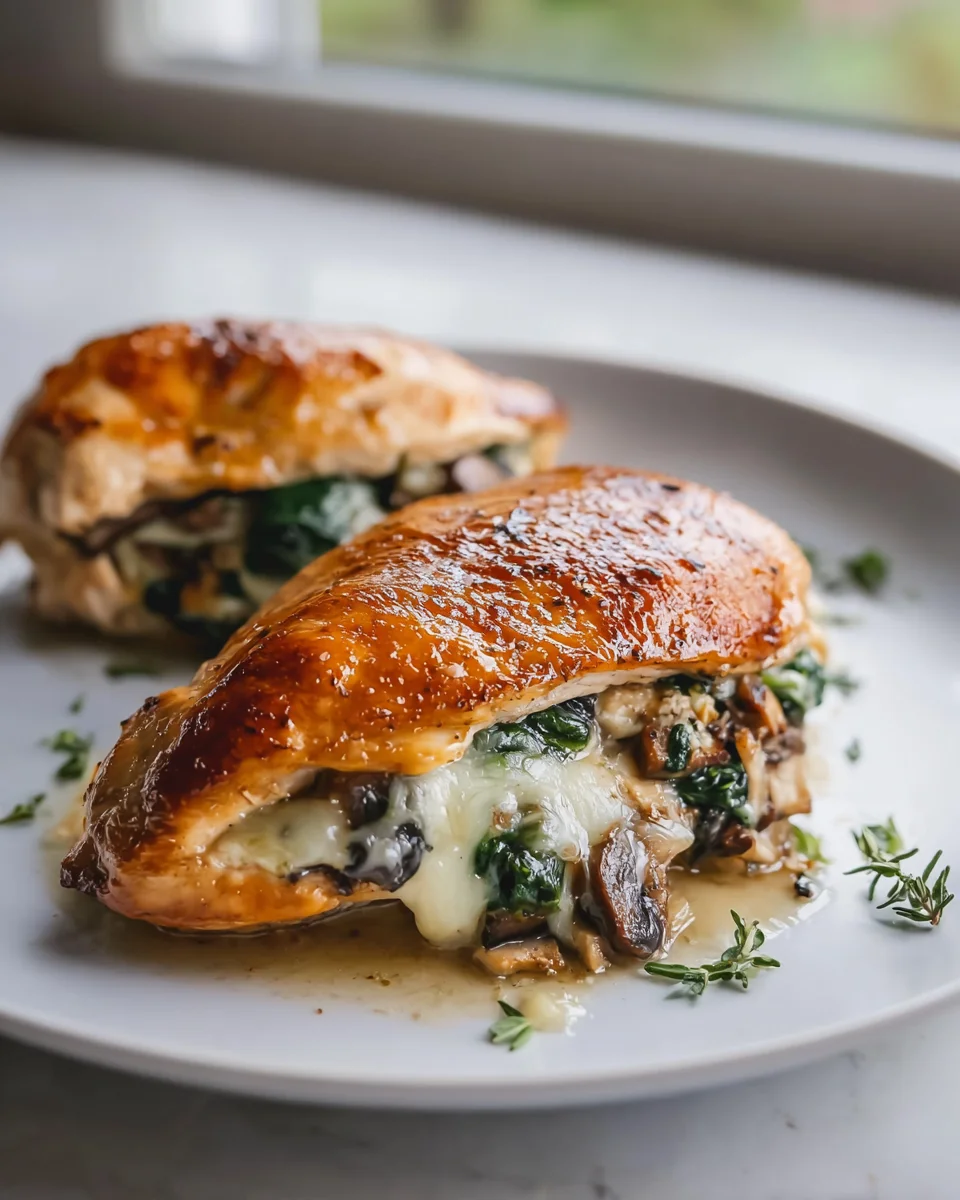 Gesunde mit Pilzen gefüllte Hähnchenbrust – Lecker & Nahrhaft!