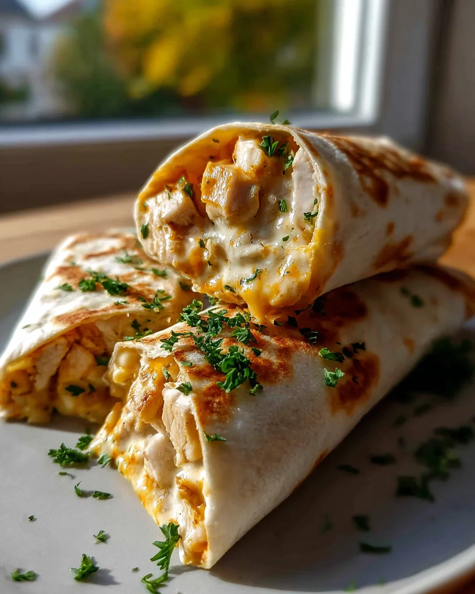Käse Knoblauch Hühnchen Wraps – Leckere Rezeptidee!