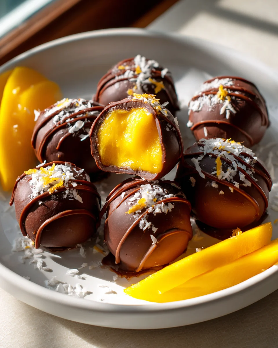 Mango Delight Truffles mit Schokoladenglasur – Ein Genuss!