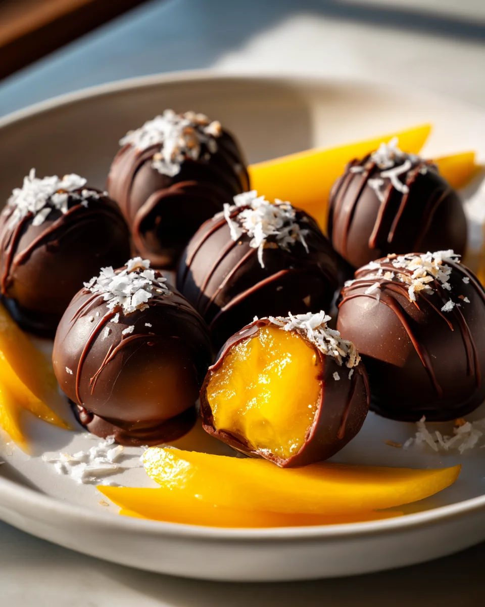 Mango Delight Truffles mit Schokoladenglasur – Ein Genuss!