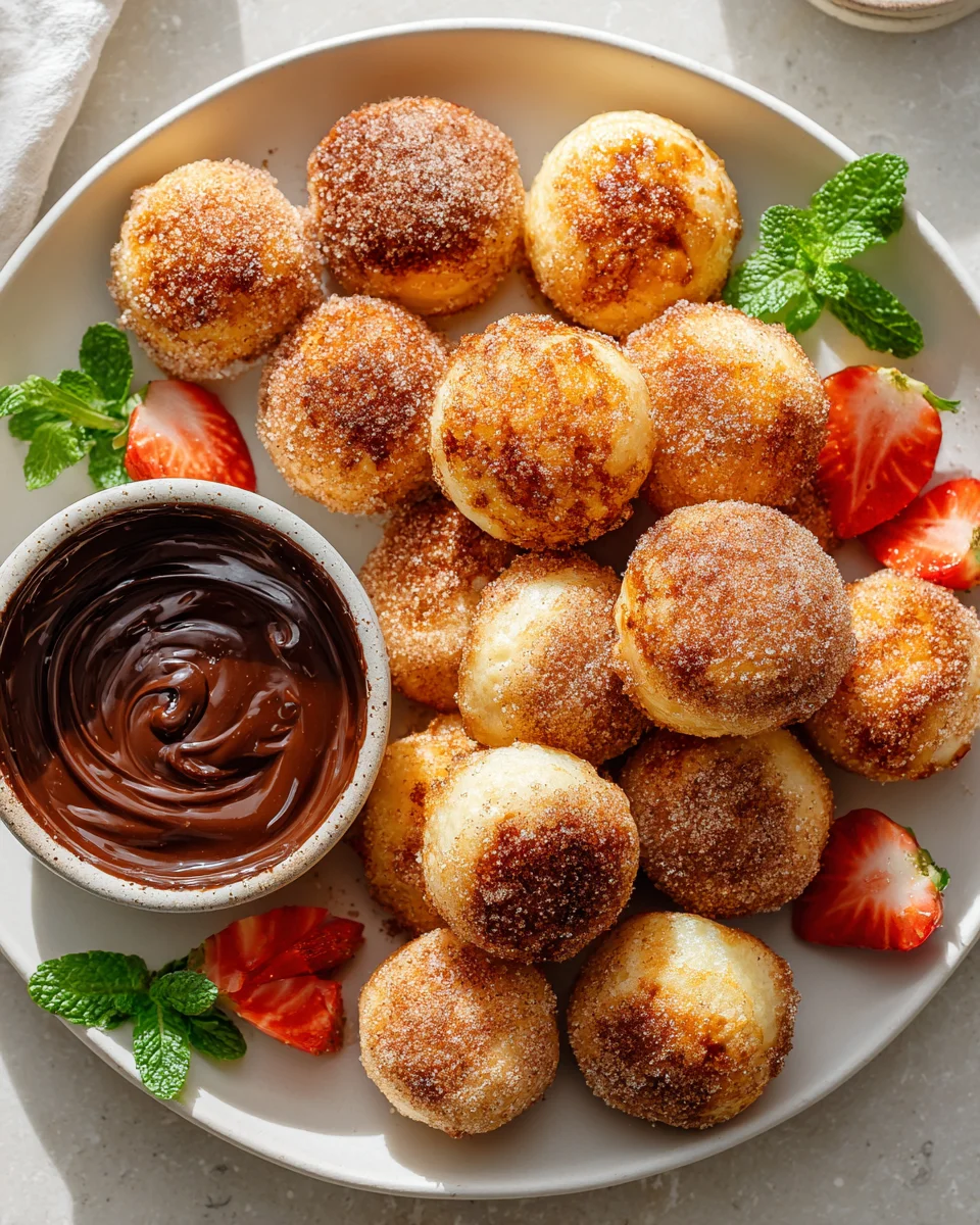 Mini Spanische Churro-Pfannkuchen Bites für Frühstück & Brunch