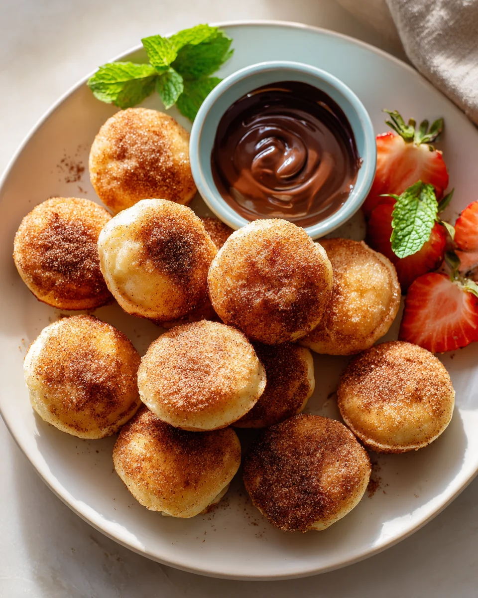 Mini Spanische Churro-Pfannkuchen Bites für Frühstück & Brunch