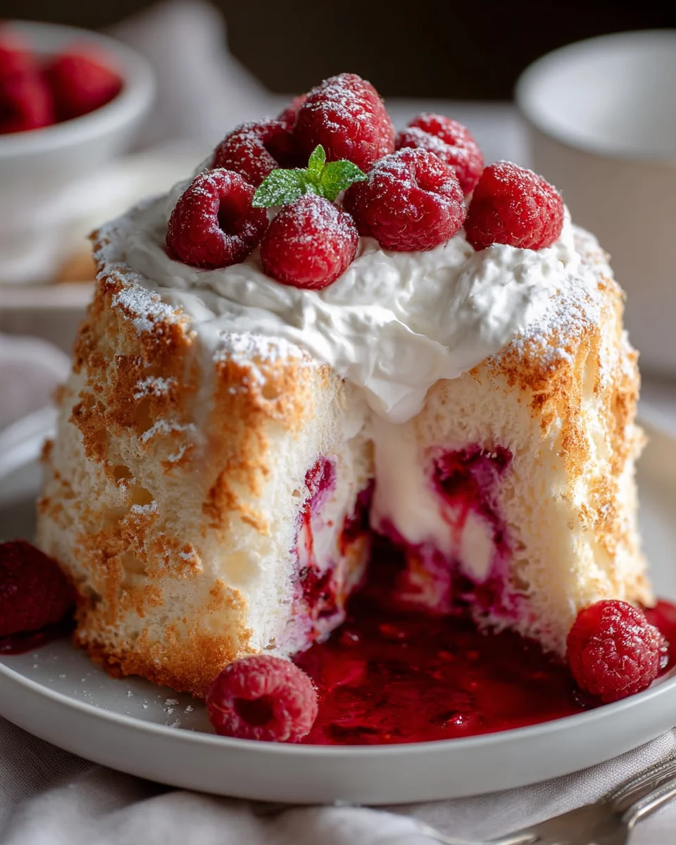 Luscious Raspberry Cloud Cake Delight