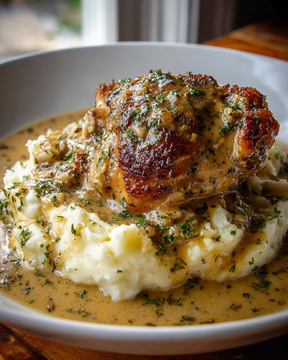 Savory Smothered Chicken Thighs with Gravy
